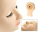 Training Head Make up Mannequin-Face Closed Eyes Flat Back Eyelash