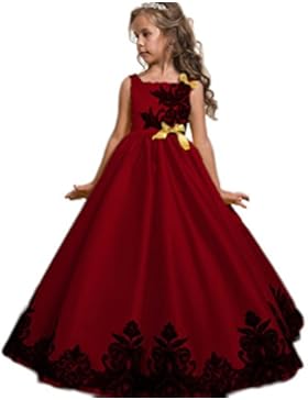 Eudolah Blumenmaedchen Taft und Spitze Kleid Kinder Maedchen Kleid festlich Party Kleid Festzug Hochzeit