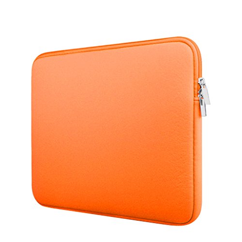 Laptop Hülle Notebook Tasche Tragetasche für Macbook Mac Air/Pro/Retina - Orange, 15 Zoll