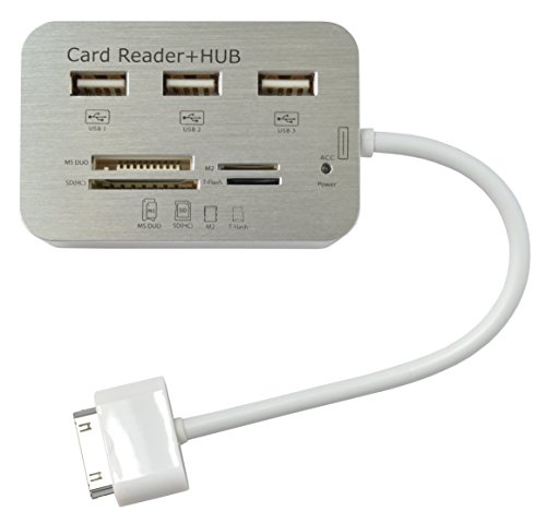 Camera Connection Kit - iOS 8 kompatibel- Kartenleser Card Reader 7 in 1, Anschluss mit Kabel - Überträgt Bilder & Videos - für Apple iPad 4 / iPad Air / iPad Air 2 / iPad mini / iPad mini 2 und 3 von OKCS