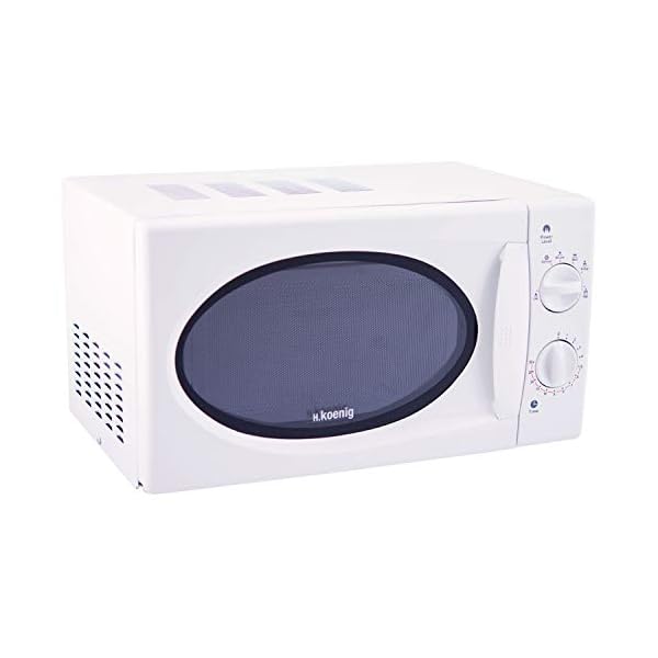 H.Koenig VIO6 Mikrowelle / 20 L Kapazität / Teller Druchmesser 24,5 cm / 5 Programme / Auftaufunktion / 700 W /  weiß – Bild 3