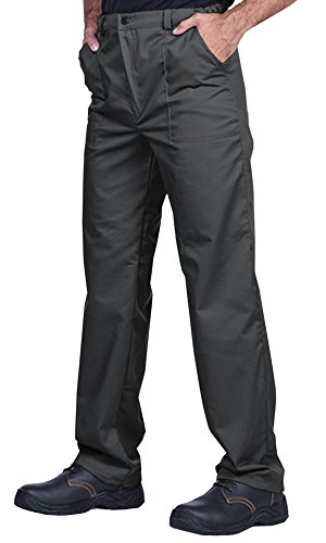 Pantalones de trabajo para hombre, S - XXXL, Pantalones de seguridad, Made in EU, Azul, Rojo, Verde, Bianco (M, Gris)