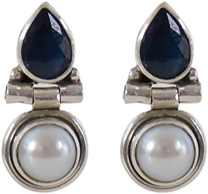 Silverwala925-92.5 Sterling Silver Pearl, Emerald,Ruby, Cubic Zirconia, Onyx, Turquoise, Stone Stud Fashion Earring for Women and GirlS