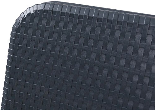 3-teilig KROLLMANN Biertischgarnitur aus Rattan in Grau bestehend aus 1 Biertisch und 2 Bierbänke, klappbar Party Garnitur - 8