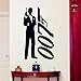 Produktbild Stycars® Wall Sticker, JAMES BOND DANIEL CRAIG 007 MOVIE FILM SILHOUETTE ART DECAL REMOVABLE VINYL ROOM DECORATION [Size: 35x60 CM]