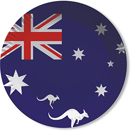 10 Teller * AUSTRALIEN * für Party und Geburtstag von DH-Konzept // Pappteller Partyteller Party Fete Set