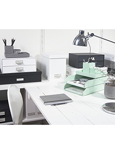 Bigso Box Of Sweden 934145641 Aufbewahrungsbox im A3-Format, Faserplatte, dunkelgrau, 31 x 43,5 x 8,5 cm - 2