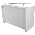 Mahmayi Harrera Modern Reception Desk, 103 X 80 X 140 Cm, White, Mer06-14Wh