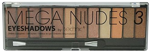 Technic Mega Nudes 3 Eyeshadows Compact - 12-Piece