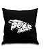 Produktbild Millenium Falcon – Han Solo – Star Wars – Schwarz Leinwand 8oz Kissenbezug, 45 x 45 cm, quadratisch, verdeckter Reißverschluss