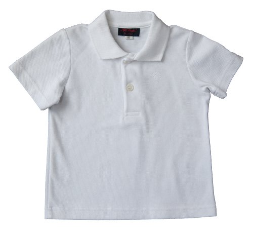 Käthe Kruse Boys Opaque Runder Tab 1/2 Sleeve Polo Shirt, White (Weiß ), 8 Years