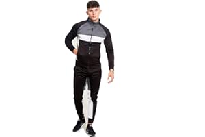 AARHON Mens Sportswear Tracksuit Boys Zipper Top Tracksuits Slim Fit Striped Bottom Suit