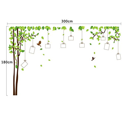XXXL. Fresh Green Romantische Memory Baum Wohnzimmer Schlafzimmer Wandtattoo Aufkleber, Memory Tree - 5