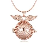 Daesar Schmuck Damenkette Vergoldet Engel Flügel Halsketten Zirkonia Anhänger Halskette für Frauen