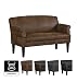 Produktbild Cavadore 2-Sitzer Sofa Malm mit Federkern für Küche, Esszimmer oder Wohnküche / Küchensofa, Essbank im rustikalen Design mit Armteilfunktion / Antiklederoptik Braun / 152 x 97 x 78
