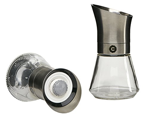 CrushGrind KALA Gewürzmühle/Pfeffermühle/Salzmühle, verstellbares Keramikmahlwerk, 12.6cm, Edelstahl - 2