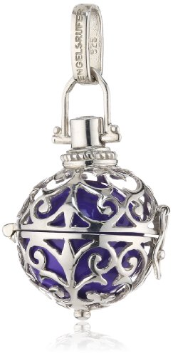 Engelsrufer Damen-Anhnger 925 Sterling Silber rhodiniert L Handarbeit Durchmesser 24 lila ER-08-L