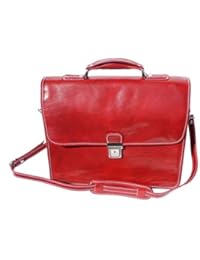 FLORENCE LEATHER MARKET Cartella porta notebook in pelle 3 scomparti 7615