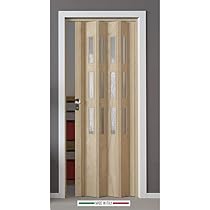 Porte à soufflet Luciana en PVC pour intérieur coulissant, bois ...