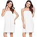 Produktbild ADOME Damen saunatuch 100% Baumwolle mit klettverschluss und aufgesetzten Taschen Duschtücher