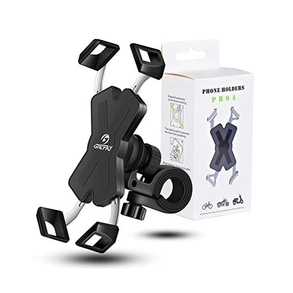 Grefay Fahrrad Handyhalterung, Edelstahl Motorrad Fahrrad Lenker Handy Halterung Mit 360 Drehen für 4.0-7.0 Zoll Smartphone