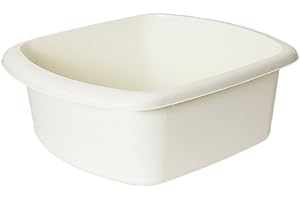 VR7 Plastic Washing Up Bowl Rectangular Cream Washing Bowl for Sink Kitchen Basin Mixing Dish