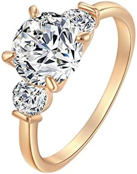 YAZILIND18K Belief Decration Crystal Ring Girls Favorite Gold Plated New Coming Size N 1/2