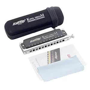 East top Chromatic Mouth Organ 12 Holes 48 Tones Chromatic Harmonica Key of C, King Dream Chromatic Harmonica Mouth Organ for adults and Professionals (48K)