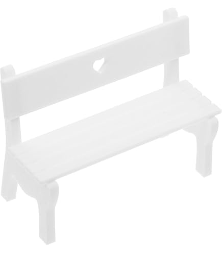 SUPVOX – Set Lampadaire Et Banc Miniature Pour Maison De Poupée – Résine Et Métal, échelle 1:12, Décoration Jardin Ou Village De Noël