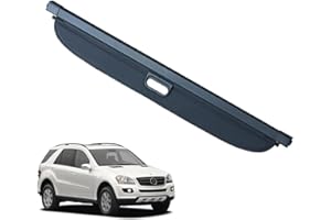 HGEDS RevêTement De Coffre à Bagages Pour ML M Class W164 ML320 ML300 ML350 ML500 2006-2011 Cargaison Aveugle Panneau Plateau ArrièRe Coffre Cover RéTractable Plage Chargement Panel Luggage ÉTagèRe ArrièRe