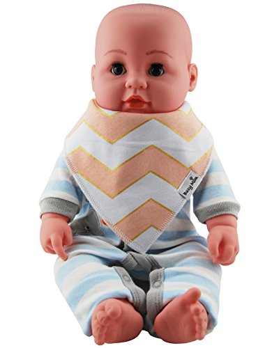 4er Pack Unisex Baby Kleinkind Bandana Sabbern Lätzchen mit Druckknöpfen 100% weiche Organische Baumwolle einzigartige Dusche Geschenk-Set Super Saugfähig für zahnende Füttern Fashion verstellbar - 2