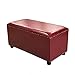 Produktbild SUP-MANg Sofa Hocker Leder Ändern Schuh Bank Bekleidungsgeschäft Schuhe Bank Rechteckige Sitzlehne Bank (Color : Red)