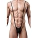Produktbild ZEZKT-Herren Stringbody Strings Thong Tanga T-Back G-Strings Bodysuit Unterwäsche Mankini String lustiger Badeanzug Tanga Unterwäsche Sexy Herren Santakini (One Size, Schwarz)