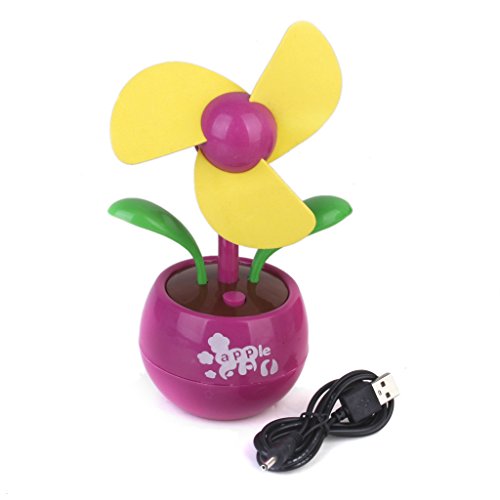 Mini USB Fan Blume Desktop Fan Geschenk – Rosa und Pink - 3