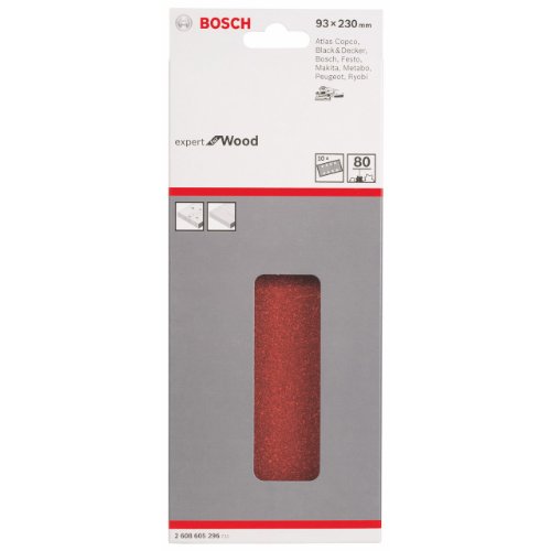 Bosch Schleifblatt C430 Expert for Wood+Paint 93x230mm Korn 80, 10 Stk. - 2