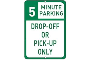ELETINA Panneau d'avertissement « You Choose 5 Minute Parking Drop Off Or Pick Up Only » - 30,5 x 45,7 cm