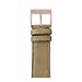 Produktbild Roobaya Sauvage Leder Armband für Apple Watch: Echtleder Wechselarmband mit farblich abgestimmten Adaptern, für Series 1, 2, 3 (42 - Serie 3 Gold, Hellgrau)