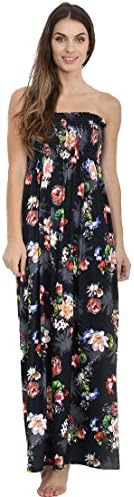 New Womens Sleeveless Boobtube Bandeau Maxi Ladies Sheering Long Dress Size uk8-26