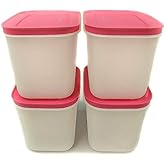 TUPPERWARE Dondurucu kabı 1,1 l beyaz-pembe (4) kap buz kristali buz kristali