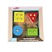 ACOOLTOY Wooden Geometric Stacker Shape Sorter Column Puzzle Building Block Set Early Learning for Kids (shape sorter toy)