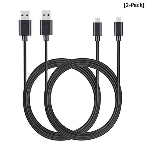 PhoneStar Micro USB Kabel [2-Pack] 0,5 Meter USB Ladekabel für Android Smartphones Samsung, HTC, Sony, Nexus, Kindle, etc. - schwarz