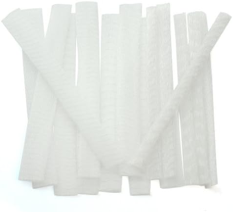 15 pcs Make Up Cosmetic Brush Pen Guards Sheath Fits Most Mesh Protectors White