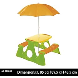 Paradiso Toys - T00759 - Jeu de Plein Air - Table + Parasol