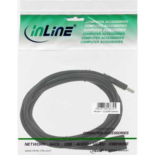 InLine A Stecker USB 3.0 Verlängerungskabel (2,5m) schwarz - 2