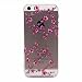 Produktbild iPhone SE Hülle, iPhone 5 5S Schutzhülle, MUTOUREN Crystal Kirstall Handyhülle Case Cover TPU Silikontasche Transparent Ultra dünne Gel Anti-scratch hinten Tasche Etui Bumper Weiß - Plum Blume