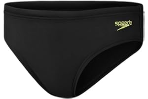 Speedo Costume da bagno da bambino, 6,5 cm, con logo, colore nero