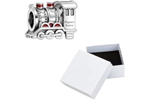 JABEDE Charm in argento S925 ispirato alla Saga di Harry, compatibile con braccialetti delle principali marche, con elegante borsa nera - Ideale per San Valentino