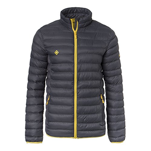 Izas Nasser Chaqueta Fibra, Hombre, Gris Oscuro/Amarillo, M