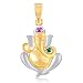 VK Jewels Ganesh Murti Gold and Rhodium Plated Alloy God Pendant for Men & Women made with Cubic Zirconia - P1486G [VKP1486G] RS.241.00