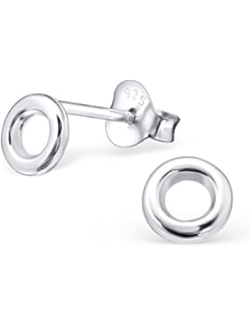Silber Kreis Schlicht Ohrstecker